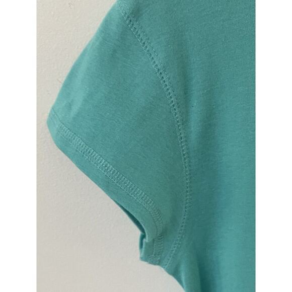Making Waves Womens Size Small Stone Harbor 100% Cotton Aqua Beach T- Shirt Tee - Picture 4 of 9